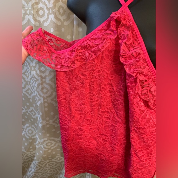 NWT Candy Pink Ruffle Top - Picture 6 of 9